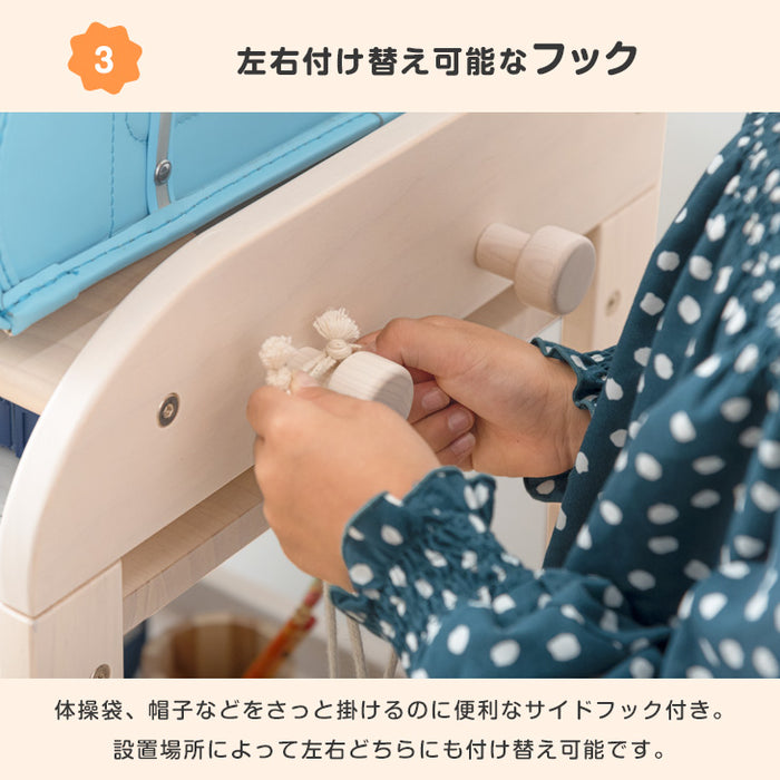 ［幅40］現役ママが考えた 木製 ランドセルラック 収納 キャスター付き〔74600004〕