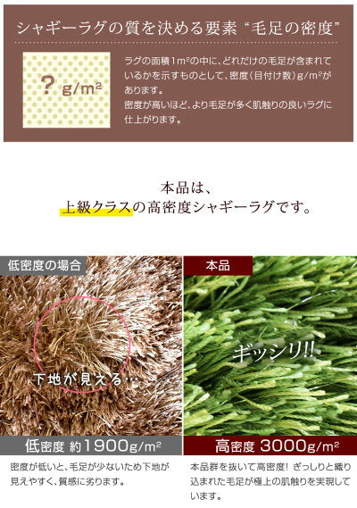 ［140x200］超高密度 シャギーラグ ホットカーペット対応 床暖房対応 お手入れ簡単 ラメ入り ラグ ラグマット〔87250001〕