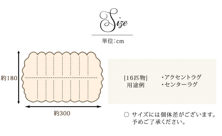 ムートンラグ 約180×300 日本製 厚手 抗菌 防ダニ 16匹物 洗濯できる〔87250043〕