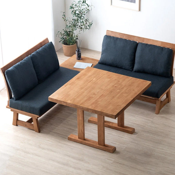 ［幅100］4人掛け 和モダン リビングダイニング4点 セット 天然木 コーナー【玄関渡し】【超大型商品】〔99901240〕