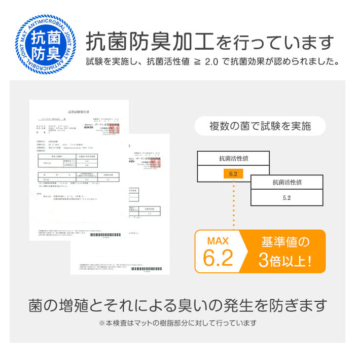 ［3畳］ジョイントマット 高密度 防音 抗菌 コルクマット 床暖房対応 低ホル サイドパーツ付〔31800008〕
