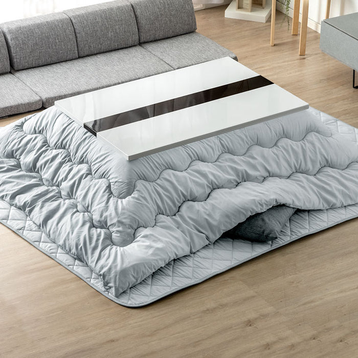 105×75cm  煌めくハイグロス 速暖2秒！600Wハロゲンヒーター こたつ 3点セット 手元コントローラー こたつテーブル + こたつ掛敷布団〔09140735〕